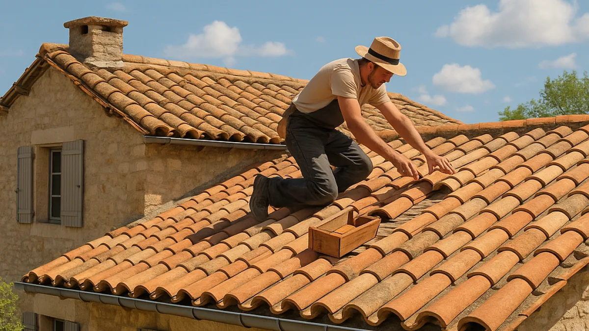 Rénovation de toiture en Occitanie avec tuile canal
